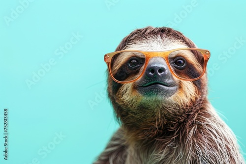 Sunnies-Wearing Sloth: Laid-Back Luxury, AI Generative
