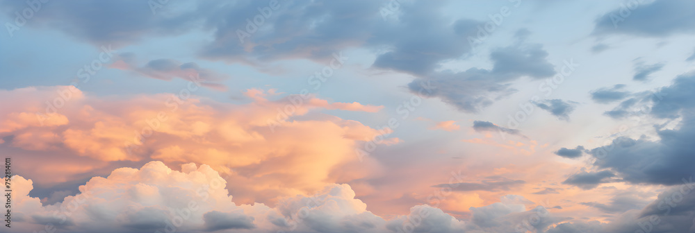 An Aesthetic Symphony of Clouds Gracing the Twilight Sky