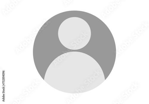 Icono gris de perfil de usuario de una red social.