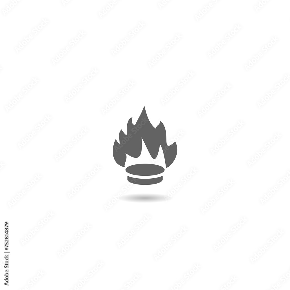 Cooking stove icon with shadow Cooking stove icon with shadow