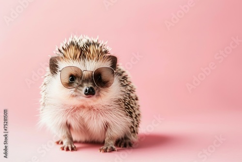 Trendsetting Critter in Shades: Hedgehog Chicness, AI Generative 
