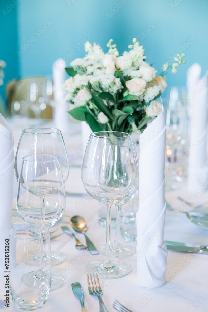 wedding reception table setting. Still life floral arrangement wedding reception table setting. Still life floral arrangement