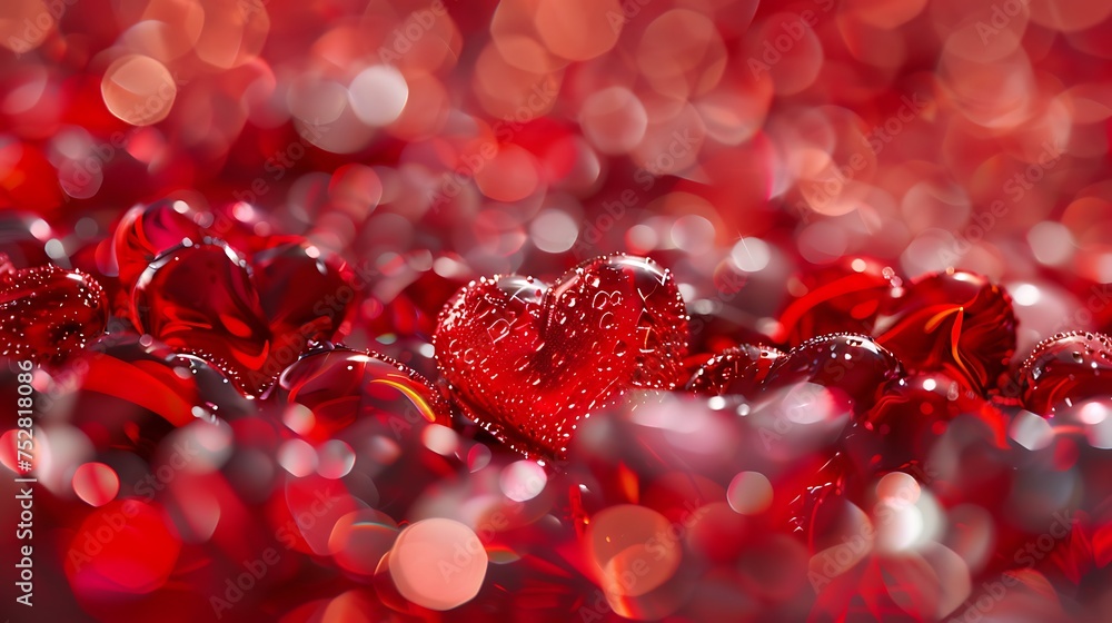 red Heart shapes for valentines day background red Heart shapes for valentines day background