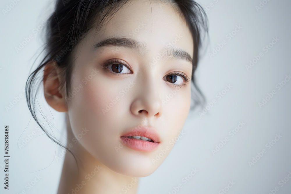 Portrait of beauty asian woman with perfect healthy glow skin facial Portrait of beauty asian woman with perfect healthy glow skin facial