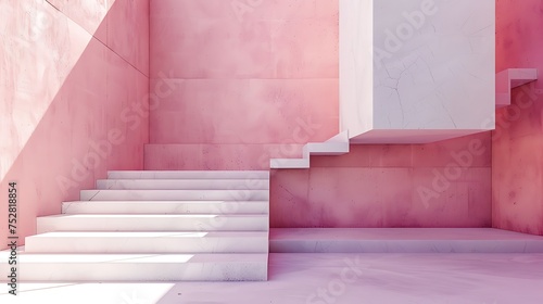 theoretical background plan mathematical lines points shapes on pink background tone