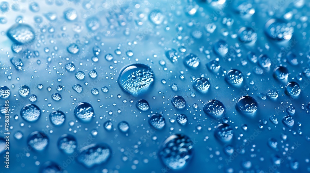 water drops on blue background water drops on blue background