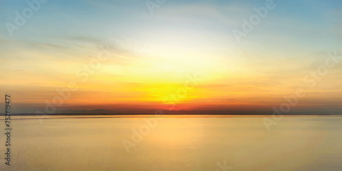sunset over the sea © arwiyada