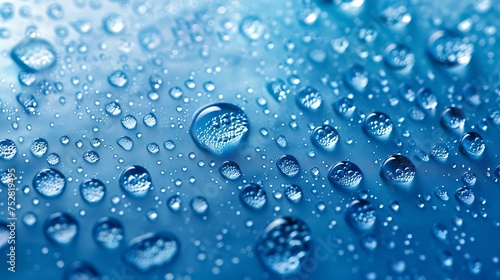 Wallpaper Mural water drops on blue background Torontodigital.ca