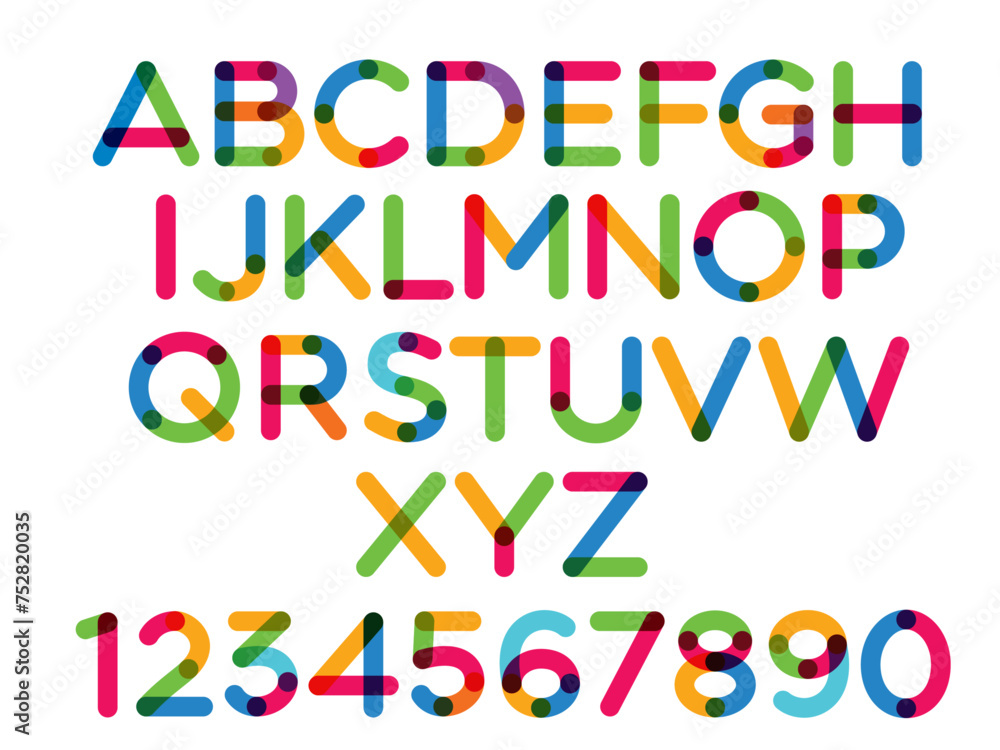 Rangeen, A colorful rounded corner font in vector format