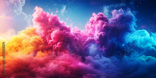 Nebula of Dreams. A surreal blend of clouds and colours evoking a dreamlike cosmic nebula.