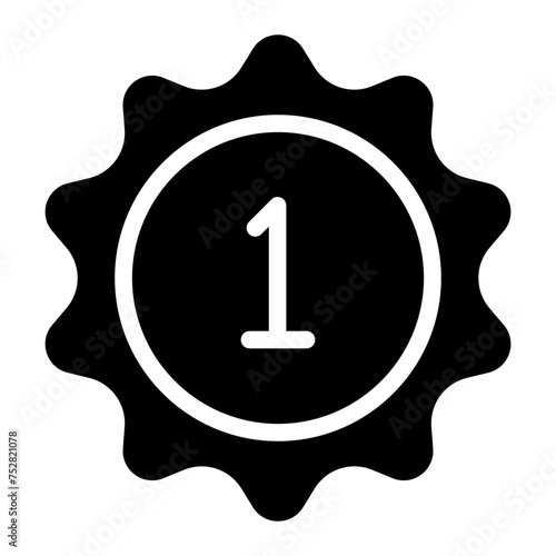 Winning award, prize, medal or badge icon for apps and websites