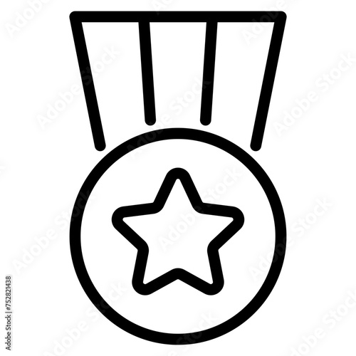 Winning award, prize, medal or badge icon for apps and websites