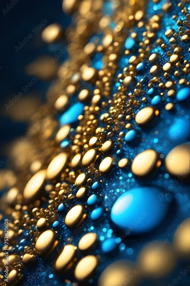 Golden and blue glitter background Golden and blue glitter background