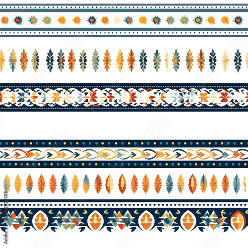 Decorative border pattern , flat style.