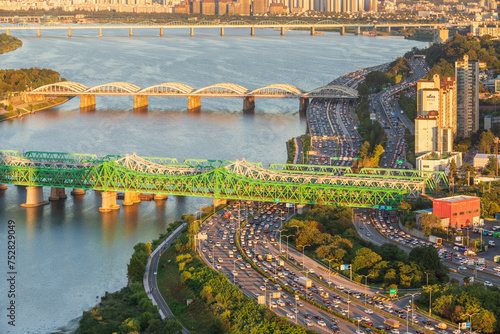 Canvas Print 서울 한강 올림픽대로