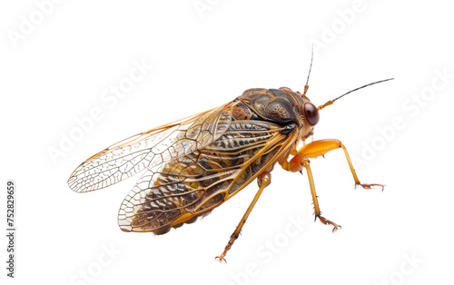 The Graceful Dance of Cicada On Transparent Background.