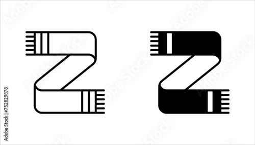 Scarf icon set. sign for concept icon line in modern style. Vector illustration on white background