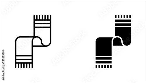Scarf icon set. sign for concept icon line in modern style. Vector illustration on white background