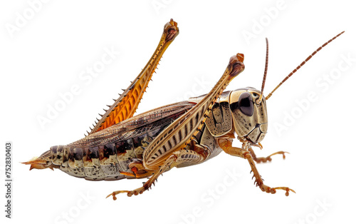 Cricket in Intricate Motion On Transparent Background.
