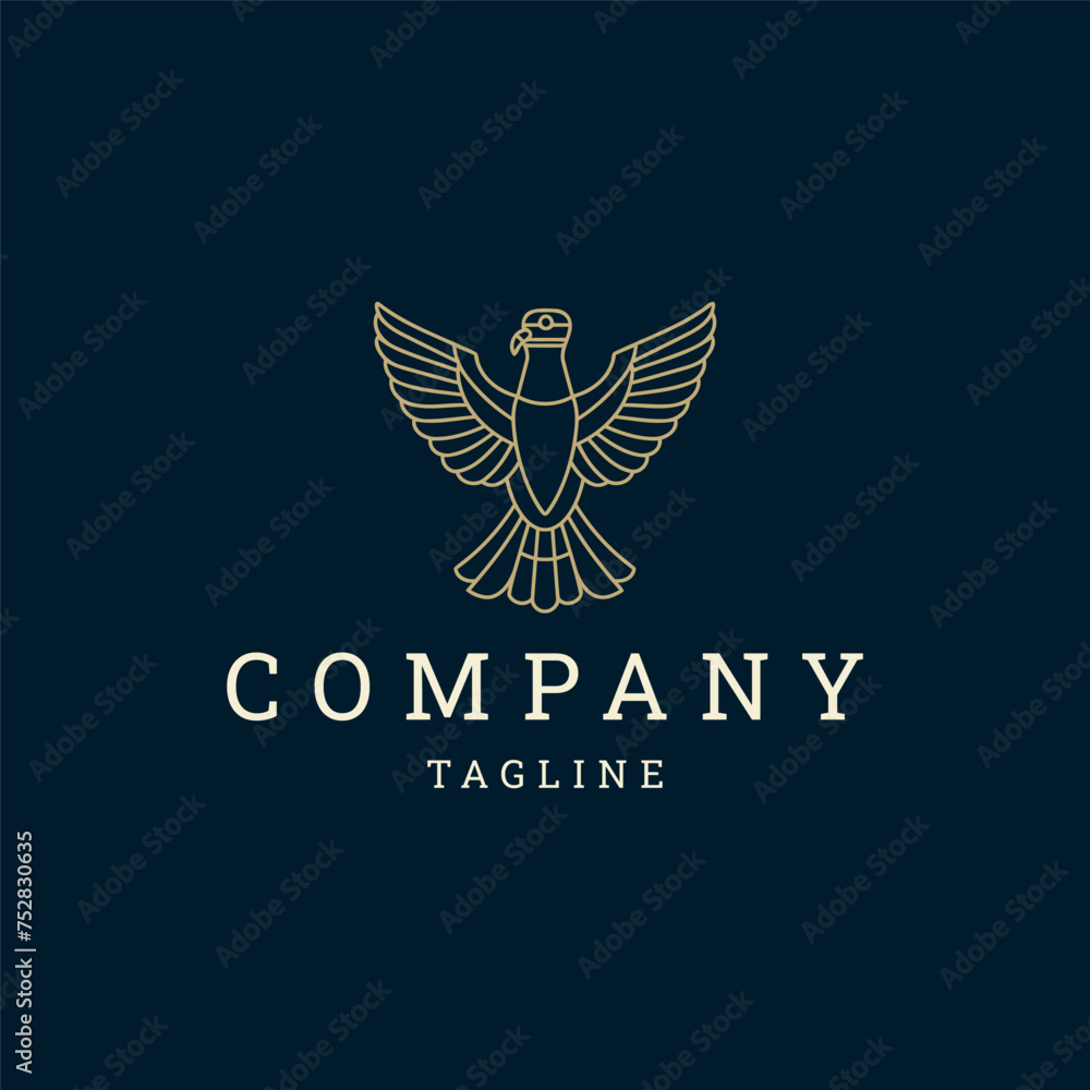 Fototapeta premium Eagle logo design icon vector