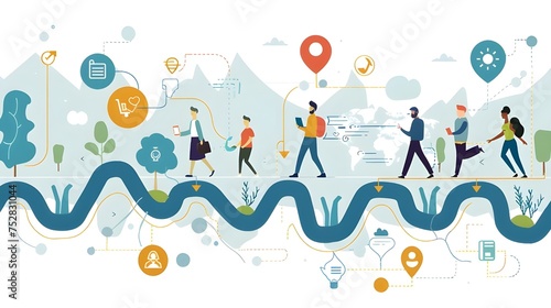 Customer Journey Map; interaction into a unique customer experience.