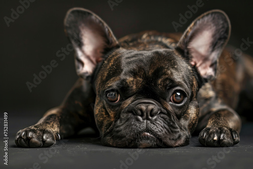 French Bulldog with a thoughtful gaze. © Derrick