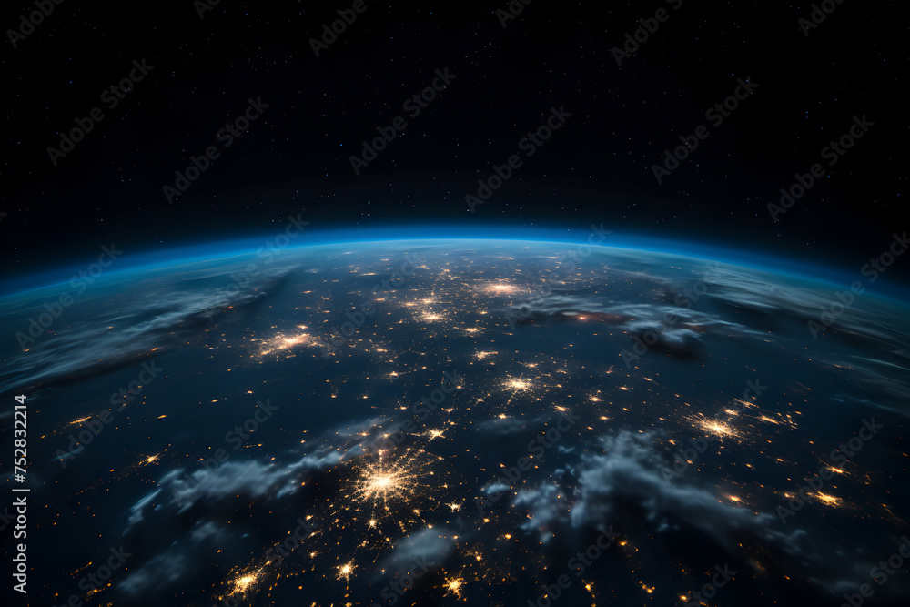 planet earth view from space, space station view