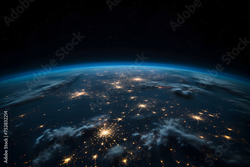 planet earth view from space, space station view