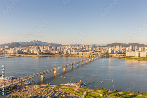 서울 한강 남산타워