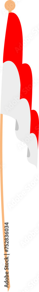 Obraz premium Indonesia Flag On Pole