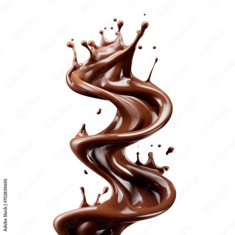 melting sweet chocolate splash in the air spiral melting sweet chocolate splash in the air spiral