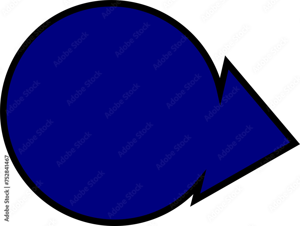 circular blue text frame combined with angled arrow head circular blue text frame combined with angled arrow head