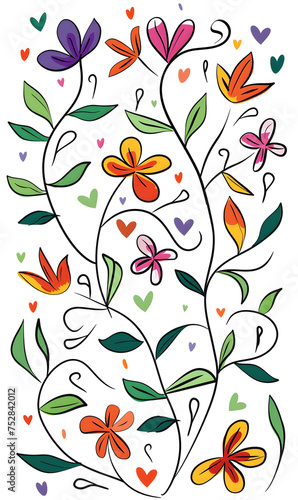 watercolor flowers. Hand-drawn illustration.