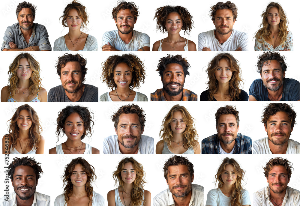 A variety of user profile photos of different ages, races, genders. human diversity