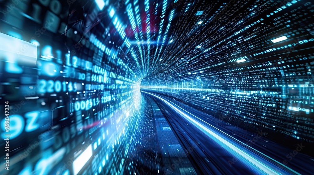 Data stream. Information, transmission, Internet, network, server, database, analysis, bigdata, protocol, speed cloud technology. Generated by AI Data stream. Information, transmission, Internet, network, server, database, analysis, bigdata, protocol, speed cloud technology. Generated by AI
