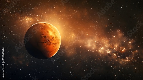 planet in space, global war...