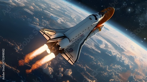 The spaceship is taking off...