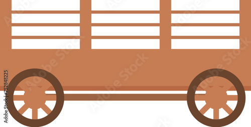 Farm wooden cart icon cartoon vector. Pig farm. Nature home health