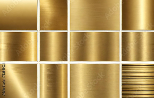 Gold texture vector set
