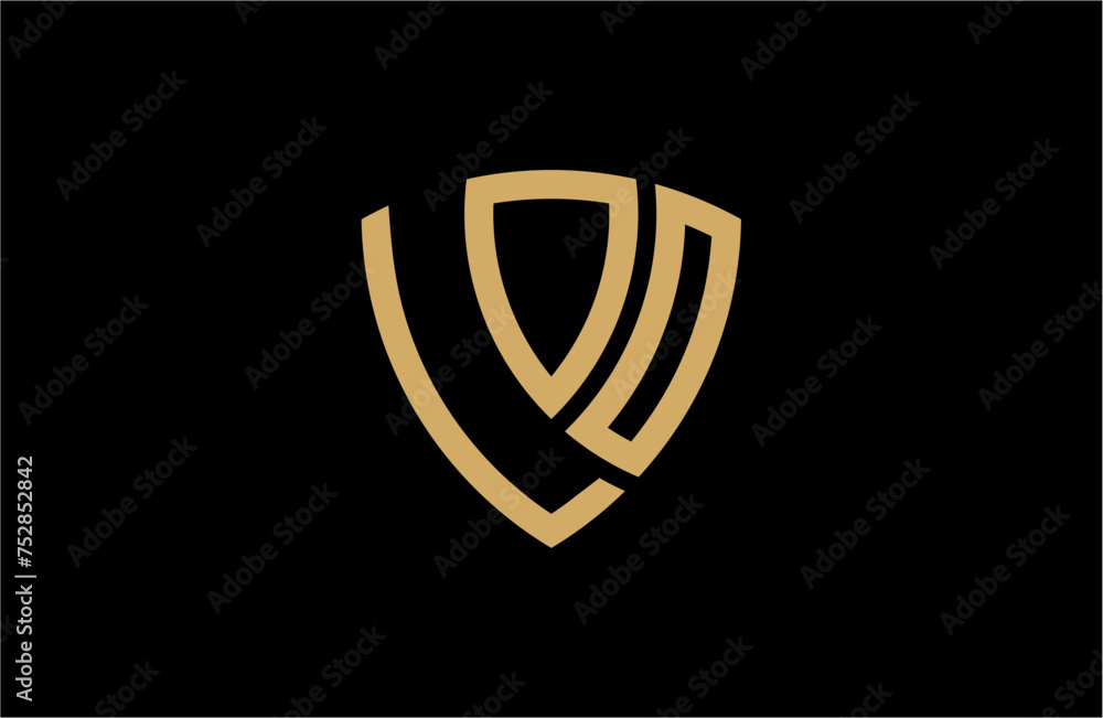 LOO creative letter shield logo design vector icon illustration LOO creative letter shield logo design vector icon illustration