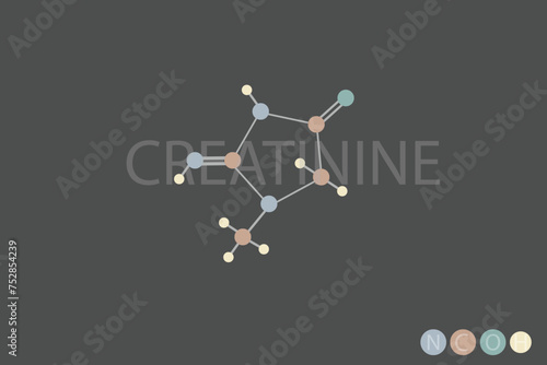 CREATINE molecular skeletal chemical formula
