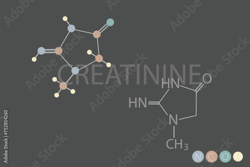 CREATINE molecular skeletal chemical formula