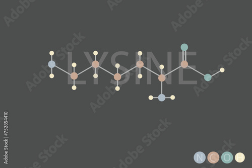  lysine molecular skeletal chemical formula