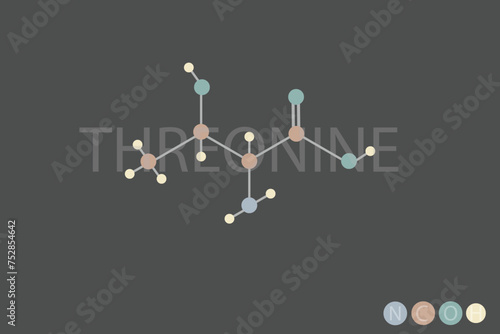 threonine molecular skeletal chemical formula