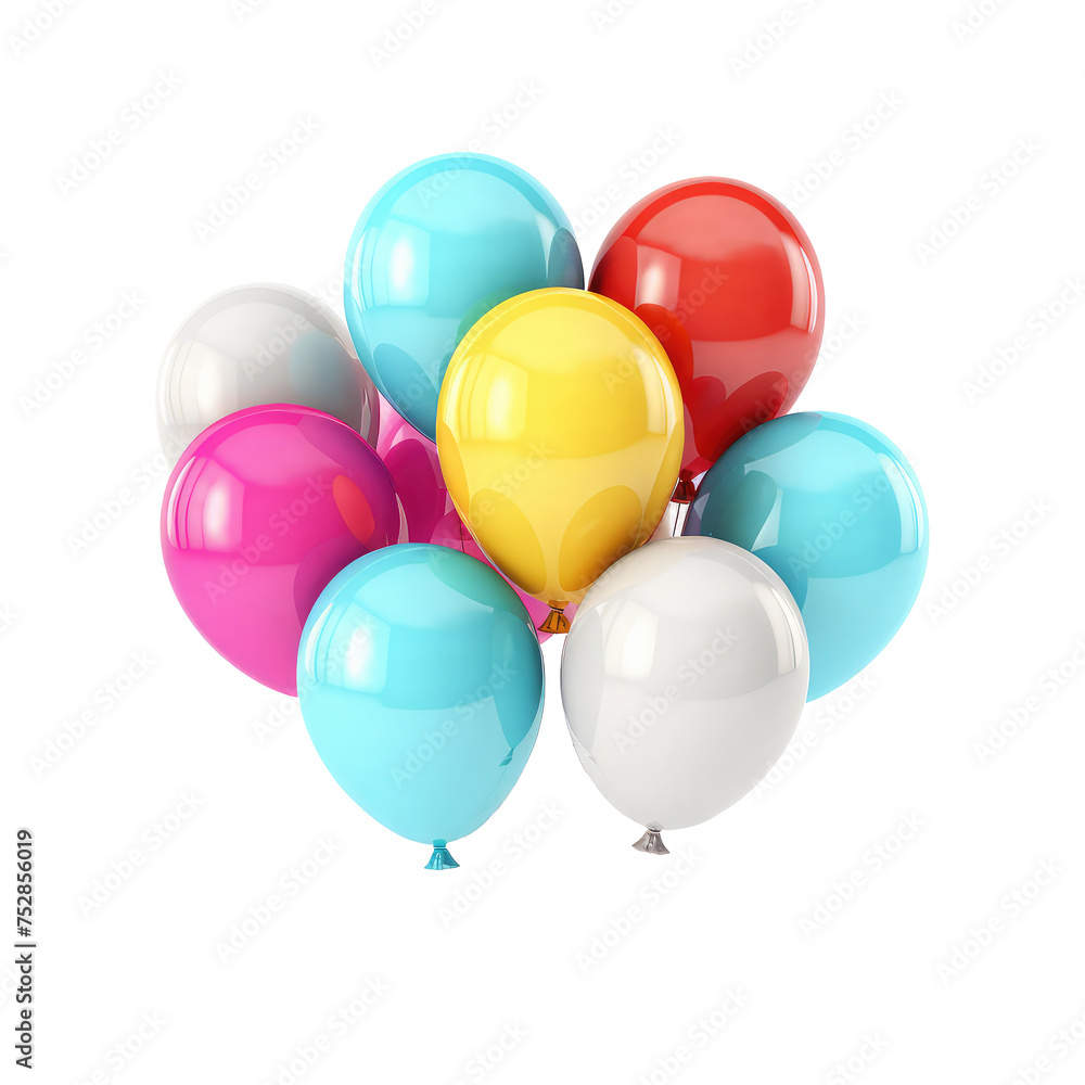 color balloon isolated on white color balloon isolated on white