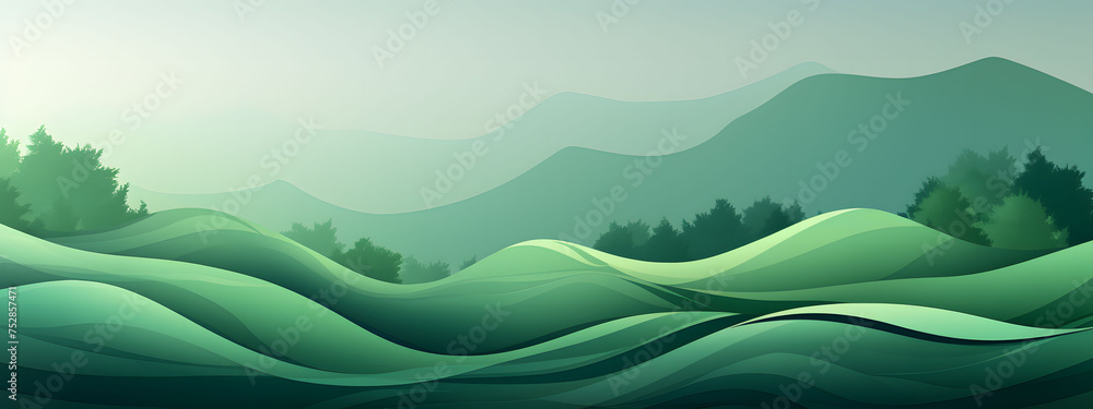 Obraz premium green poster background with ample copy space for text or graphics