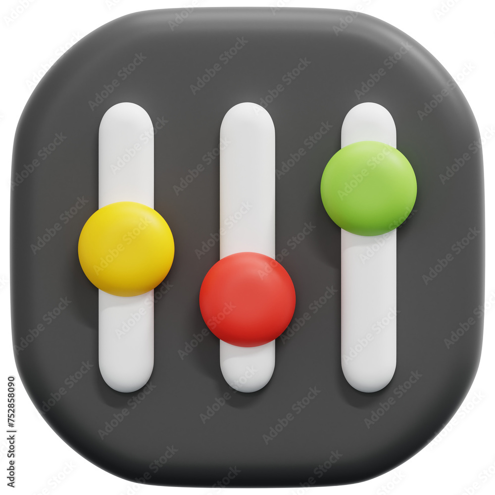 Naklejka premium adjust 3d render icon illustration