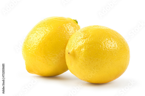 Natural Lemon fruits  isolated on white background. Clipping path.