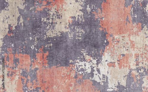 Abstract retro art pattern, grunge background, carpet, illustration