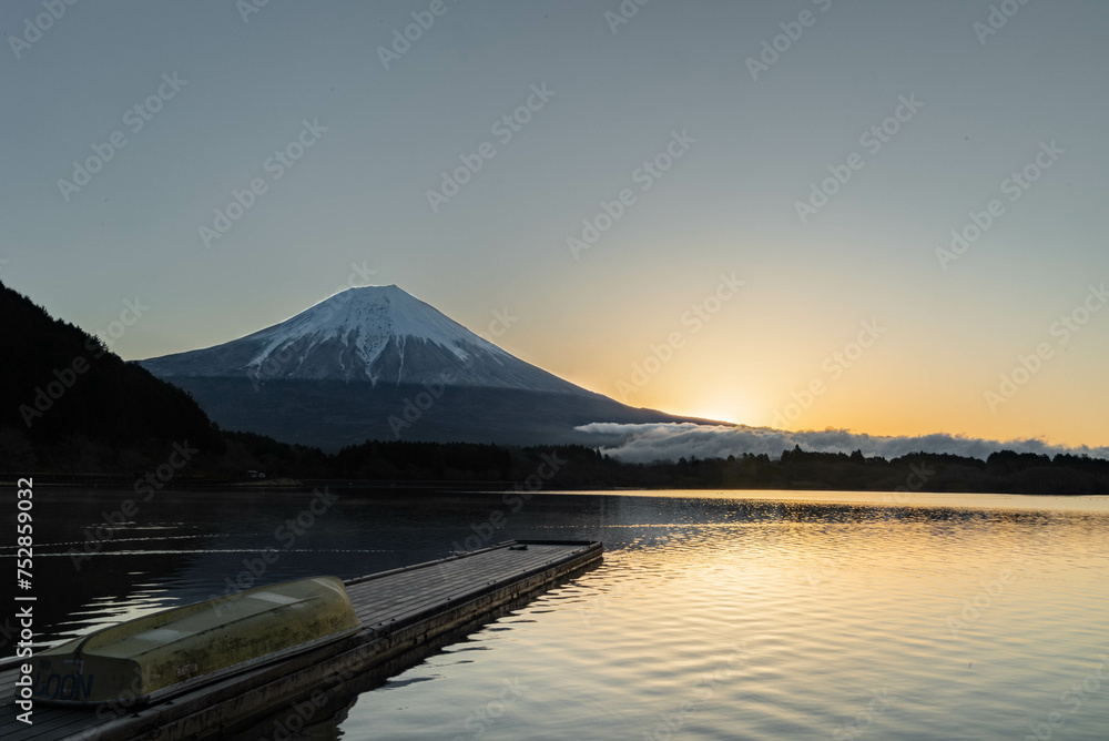 田貫湖と富士山